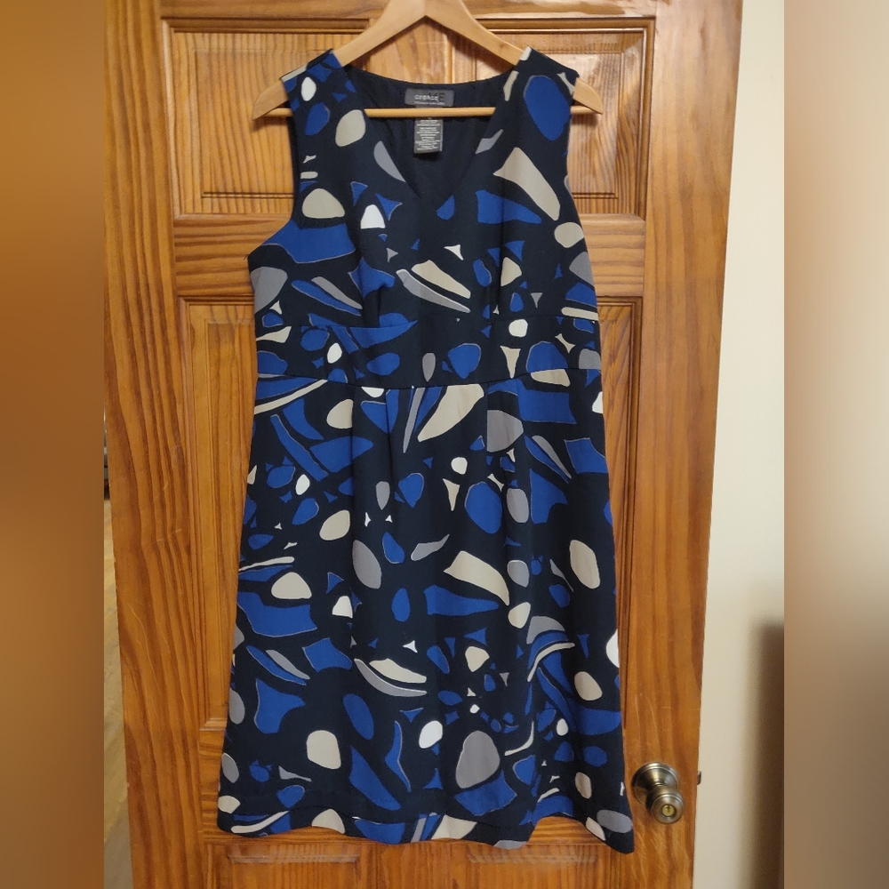 George Navy Blue & Gray Sleeveless Dress